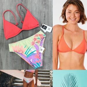 ☀️BILLABONG☀️RIP CURL☀️LOST IN DAYDREAM Premium Surf Banded Fixed Top BIKINI